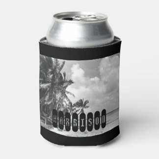 Vintage Palm Trees Personalised Can Cooler