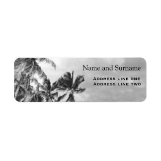 Vintage Palm Trees Personalised Return Address Label