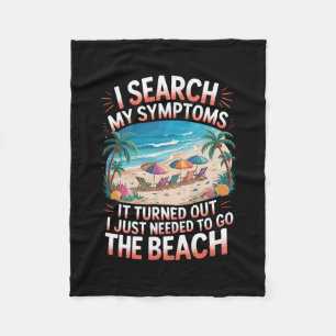 Vintage Palm Trees Retro Ocean Needed To Go Beach Fleece Blanket