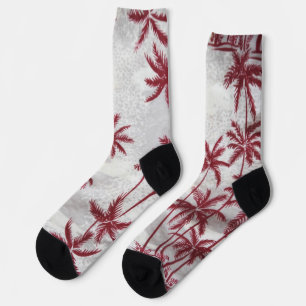 Vintage palm trees socks