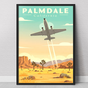 Vintage Palmdale California Poster