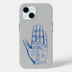 Vintage Palmistry Chart Palm Reading iPhone 15 Case