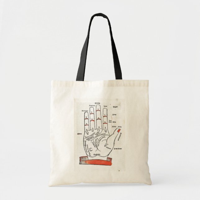 Vintage Palmistry Tote Bag (Front)