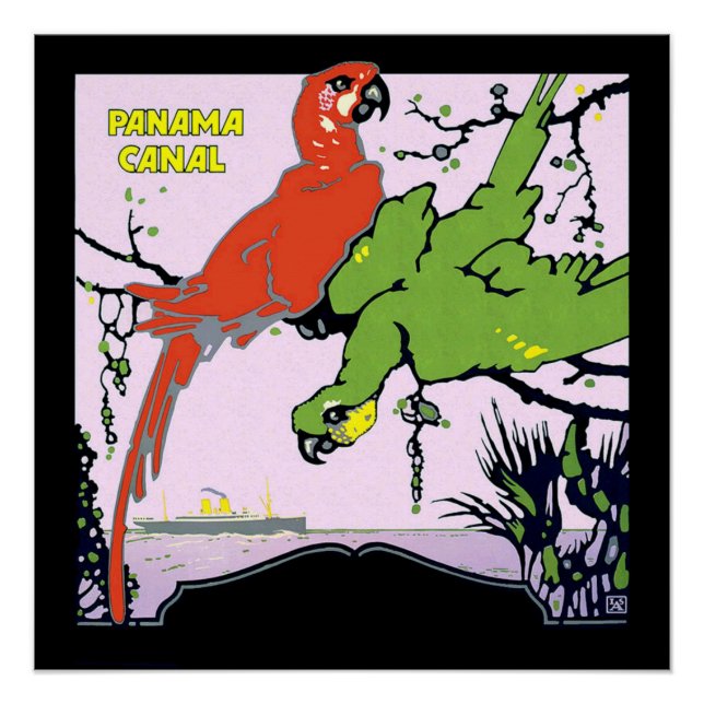 Vintage Panama Canal Travel Perfect Poster (Front)