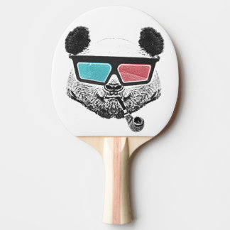 Vintage panda 3-D glasses Ping Pong Paddle
