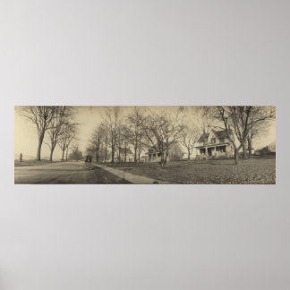Vintage Panoramic W Lakeshore Dr - Kelleys Island Poster