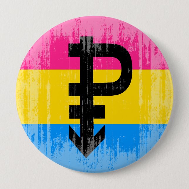 Vintage Pansexual Flag 10 Cm Round Badge (Front)