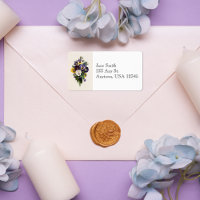 Vintage Pansies Address Labels