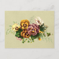 Vintage Pansies Bouquet