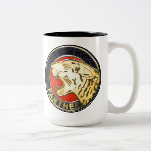 Vintage Panther Motorcycles Badge Two-Tone Coffee Mug