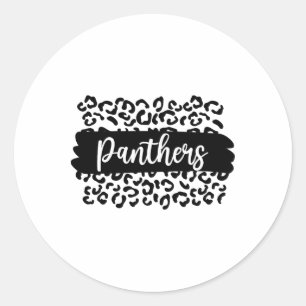 Vintage Panthers School Spirit Name Team Ck To Sch Classic Round Sticker