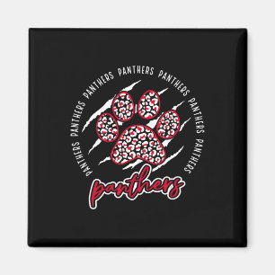 Vintage Panthers School Sports Name Spirit Back To Magnet