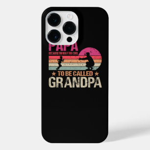 Vintage Papa Because I'm Way Too Cool To Be Called iPhone 14 Pro Max Case