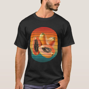 Vintage papaya fruits heathy food vegan T-Shirt