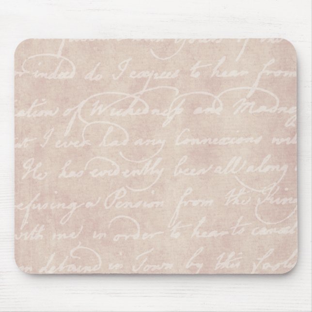 Vintage Paper Antique Script Writing Parchment Mouse Pad (Front)