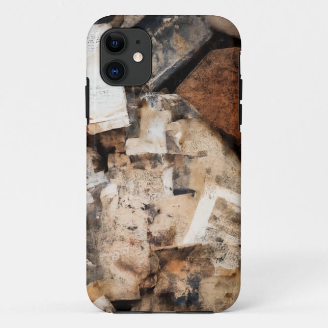 Vintage Paper Collage Mobile Case (Back)