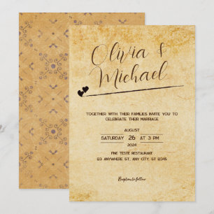 Vintage Paper Craft Wedding Invitation