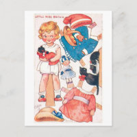 Vintage Paper Doll Postcard--Little Miss Britain