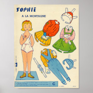 Vintage Paper Doll  Poster