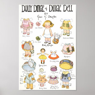 Vintage Paper Doll  Poster