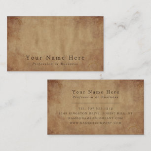 Vintage Paper Effect Business Card