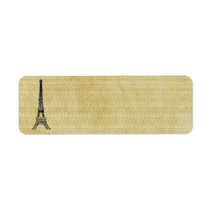 Vintage Paper French Chic Steampunk Eiffel Tower Return Address Label