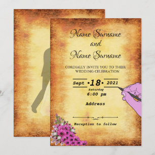 Vintage paper invitation