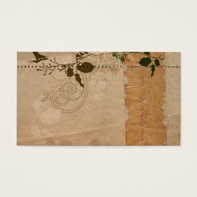 Vintage paper Profile Card (Front)
