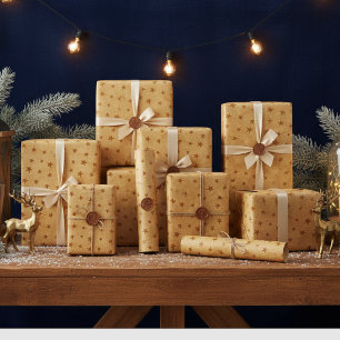 Vintage paper with stars, brown