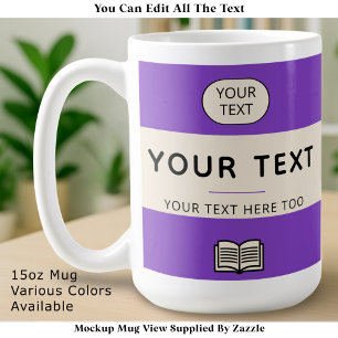 Vintage Paperback Layout Custom Name Title Purple Coffee Mug
