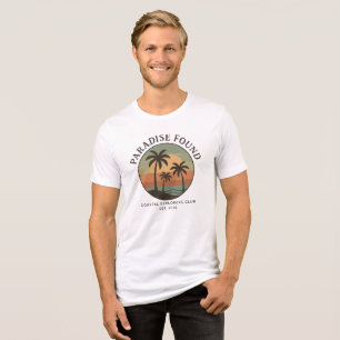 Vintage Paradise Found Retro Coastal Explorers Tri-Blend Shirt