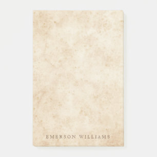 Vintage parchment antique aged paper rustic name post-it notes