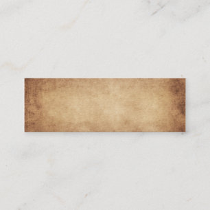 Vintage Parchment Antique Paper Background Custom Mini Business Card