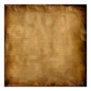 Vintage Parchment Antique Paper Background Custom Poster