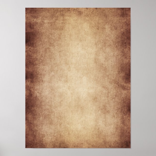 Vintage Parchment Antique Paper Background Custom Poster (Front)