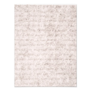 Vintage Parchment Antique Text Template Blank Photo Print