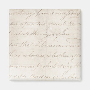 Vintage Parchment Antique Text Template Magnet