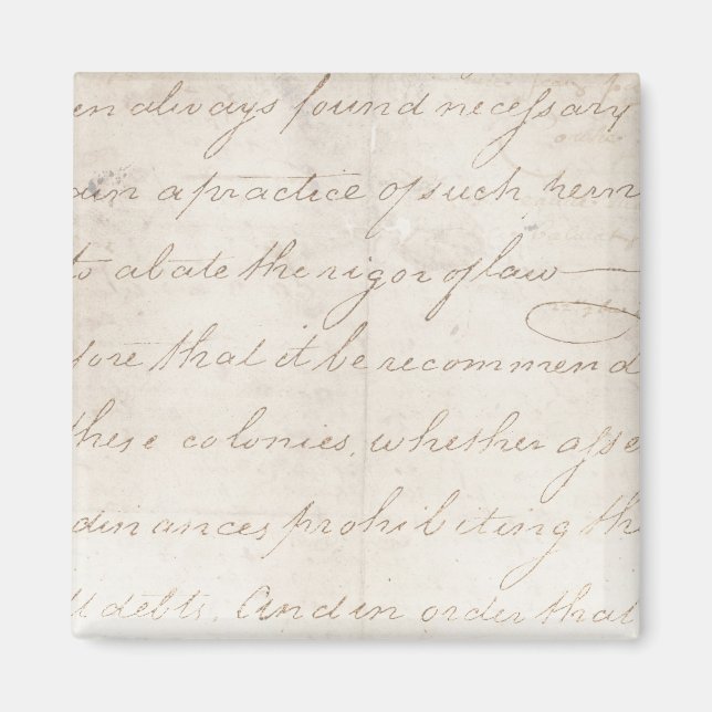 Vintage Parchment Antique Text Template Magnet (Front)