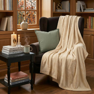 Vintage Parchment Cosy Throw Blanket Decor