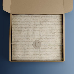 Vintage Parchment Handwritten Decoupage Tissue Paper