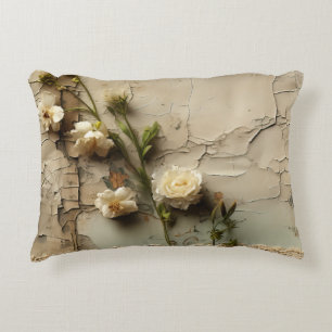 Vintage Parchment Love Letter with Flowers (3) Decorative Cushion