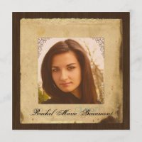 Vintage Parchment Paper Photo Graduation