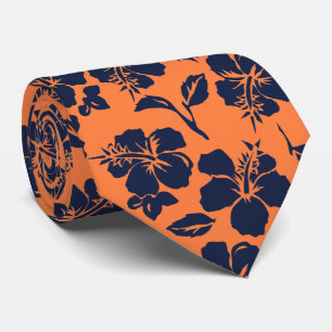 Vintage Pareau Hawaiian Hibiscus Two-sided Printed Tie