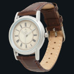 Vintage Parent Appreciation Watch - Classic Leathe<br><div class="desc">Honor a lifetime of love and guidance with this vintage-inspired parent appreciation watch. Featuring a timeless ivory clock face and a premium smooth brown leather strap, this timepiece is a beautiful way to say 'thank you'. It’s an ideal wedding gift for parents, a thoughtful Father’s Day present, or a special...</div>