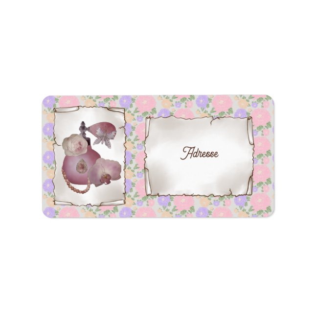 Vintage Parfüm  Quadratischer  Label (Front)