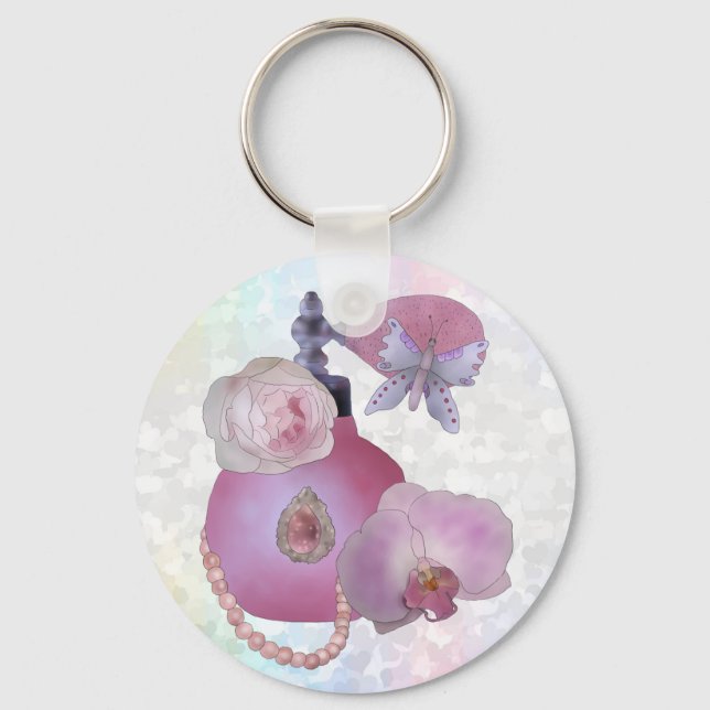 Vintage Parfüm  Runder  Key Ring (Front)