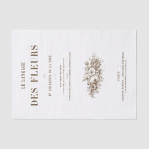 Vintage Paris 1839 The Language of Flowers Tissue Paper