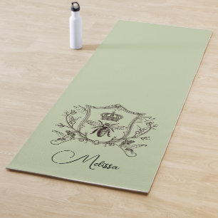 Vintage Paris Beekeeper French Crown Bee Queen Yoga Mat