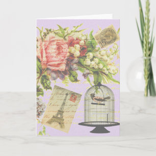 Vintage Paris-Birdcage Card