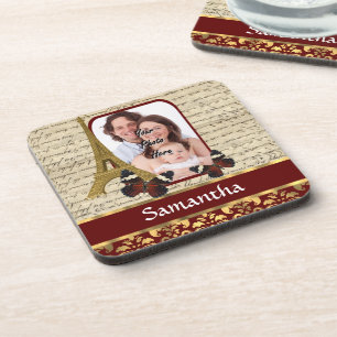 Vintage Paris collage Coaster